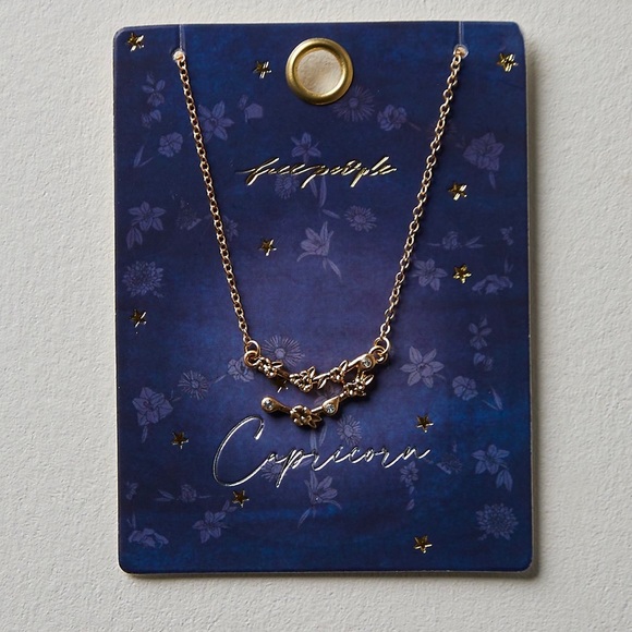 Free People Jewelry - Free People Flower Capricorn Zodiac Constellation Necklace
